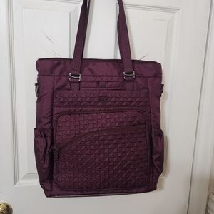 Lug Ace Quilted Tote Bag in Rich Purple